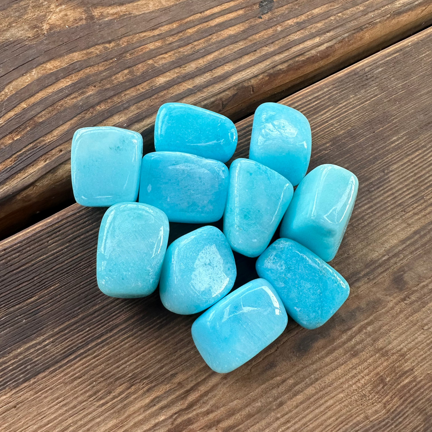 Blue Aragonite Tumbled
