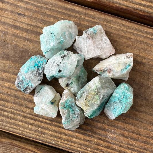 Chrysocolla In Quartz - Raw