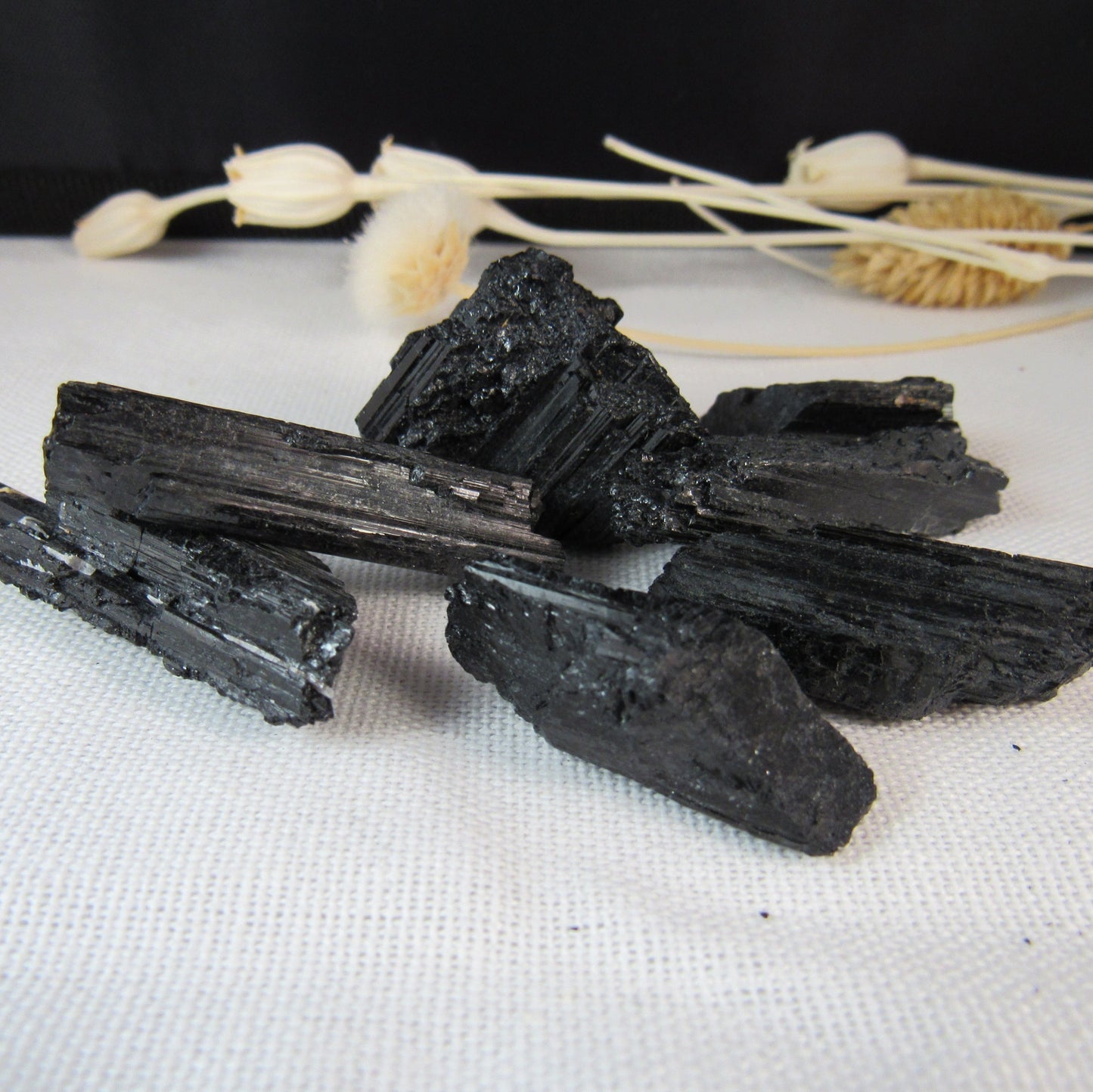 Black Tourmaline Raw - Palm Sized