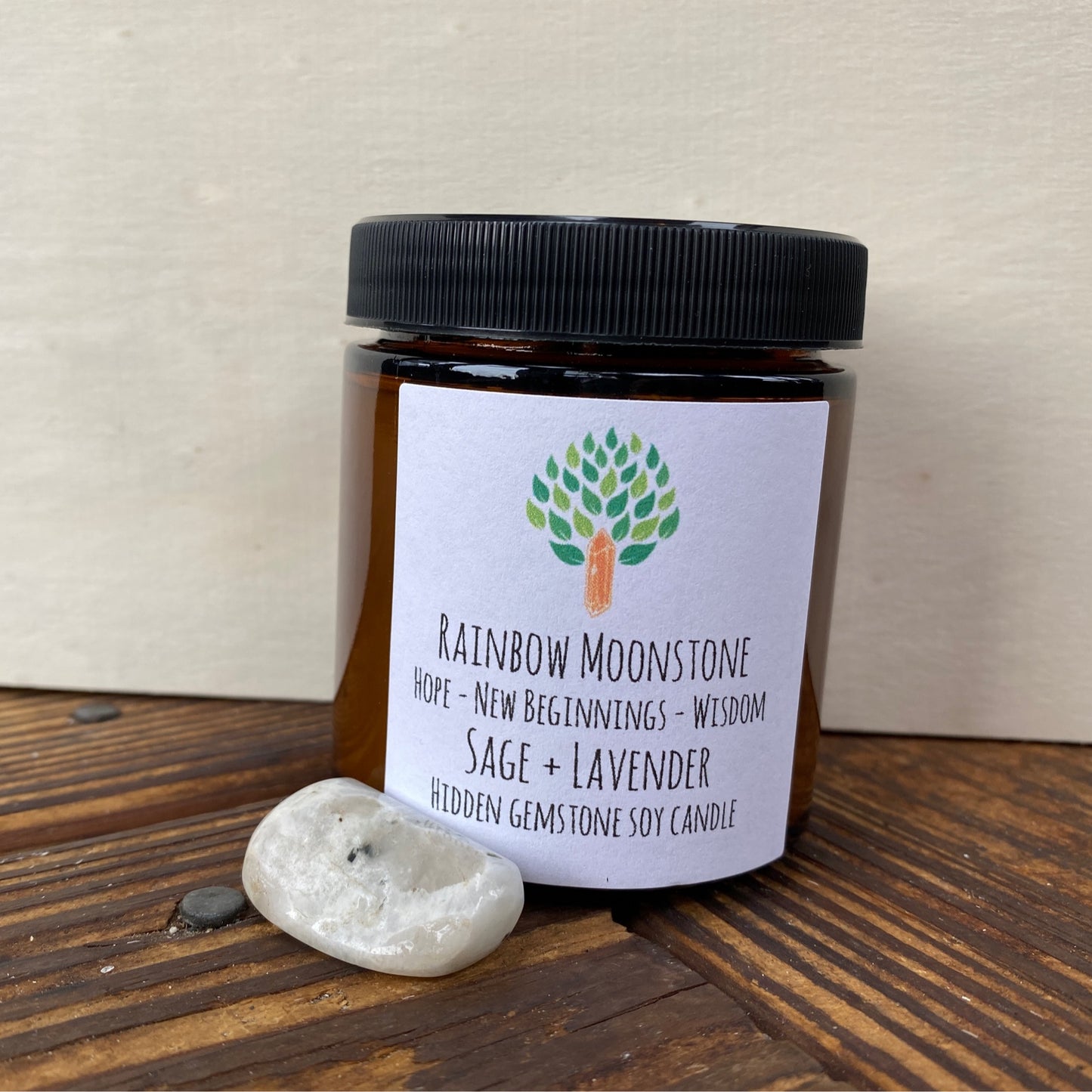 Sage & Lavender - Moss Agate Candle