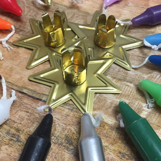 Star Candle Holder Gold
