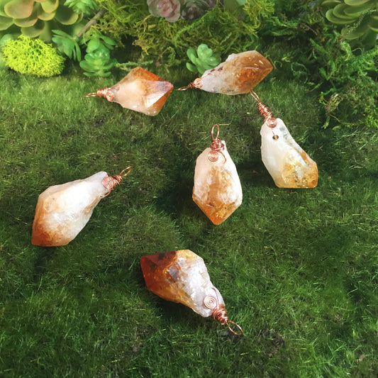 Citrine Spiral Pendant