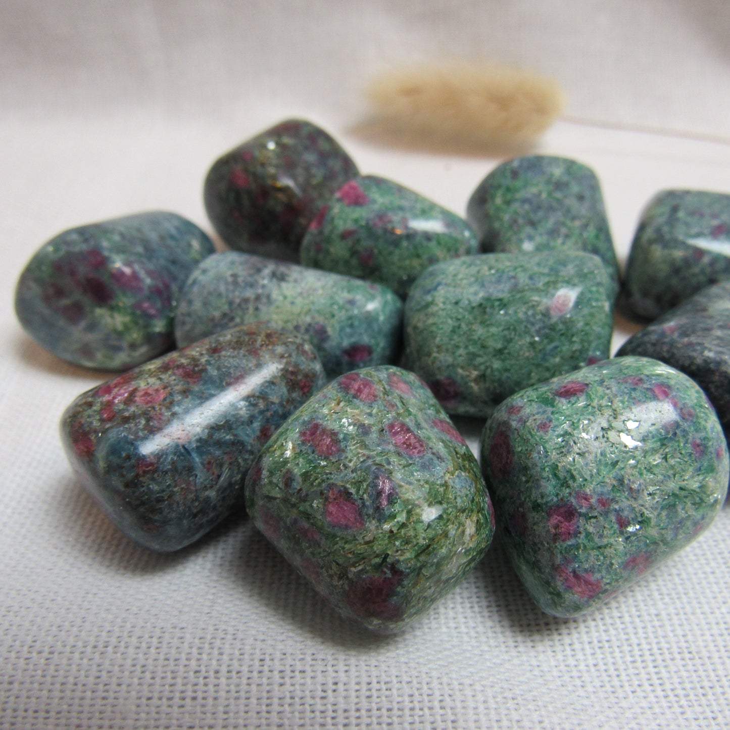 Ruby, Fuchsite, Kyanite