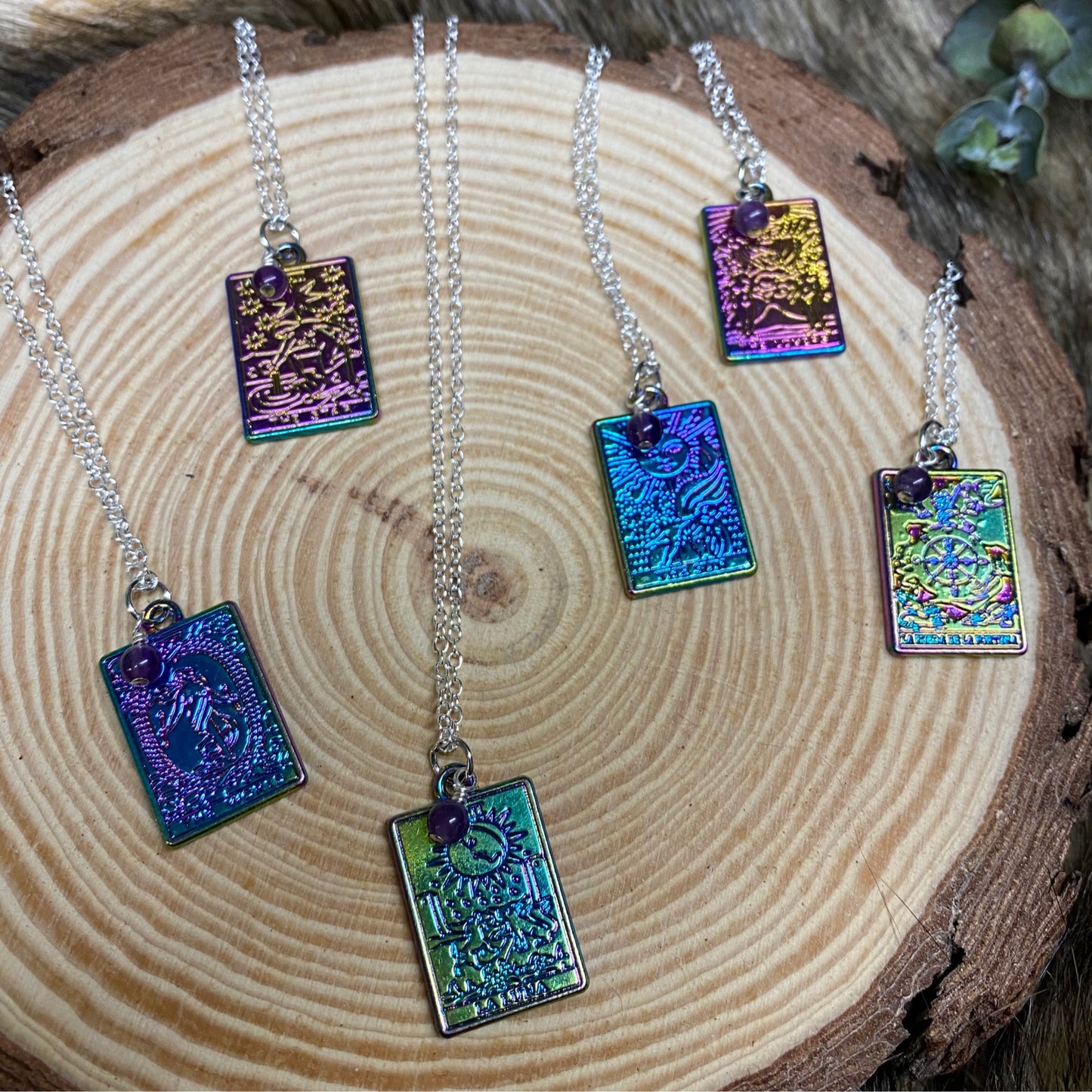 Amethyst Tarot Card Necklace