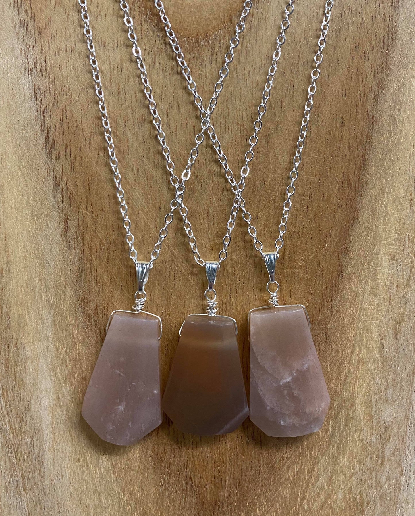 Peach Moonstone Necklace