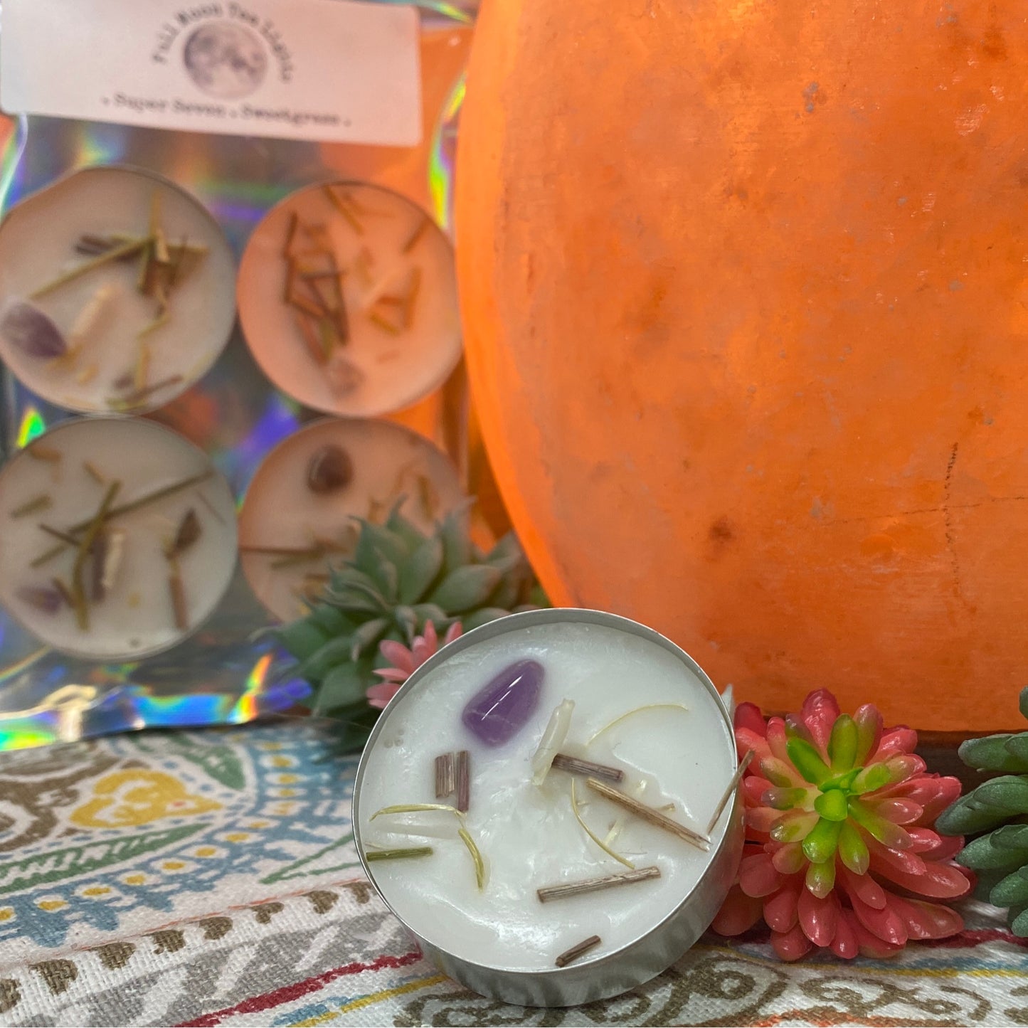 Full Moon Tea Lights Sweetgrass