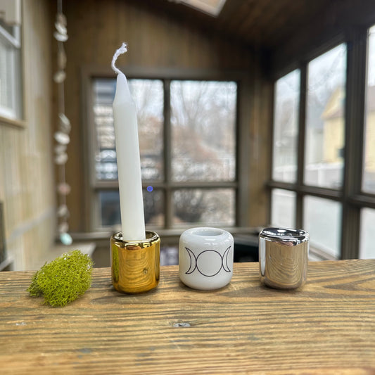Ceramic chime candle holder