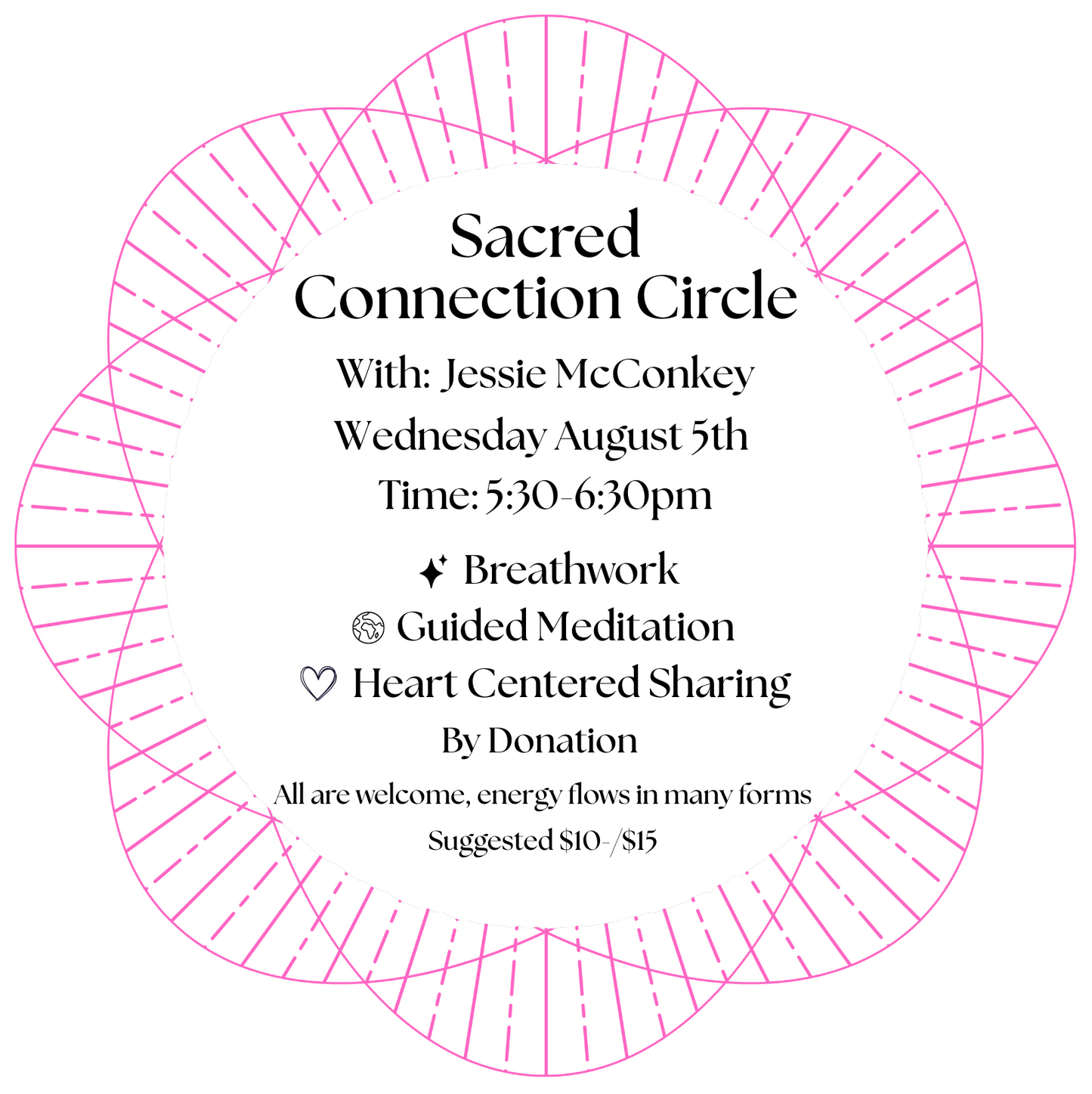 Sacred connection Circle - August