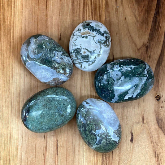 Moss Agate - Palm Stone