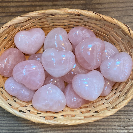 Rose Quartz Hearts 45mm