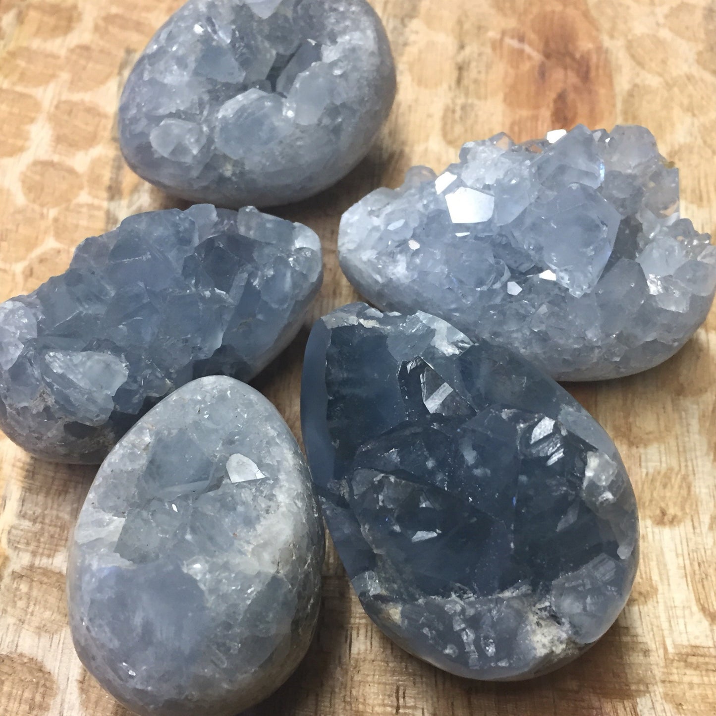 Celestite Eggs + Clusters